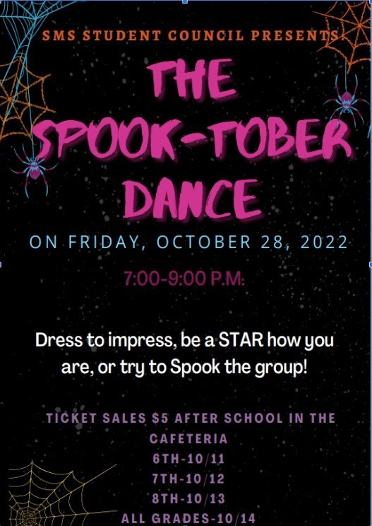 The Spook-Tober Dance black with pink and white writing