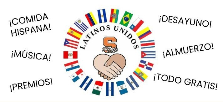 flags from spanish speaking countries creating a circle around clipart of two hands holding