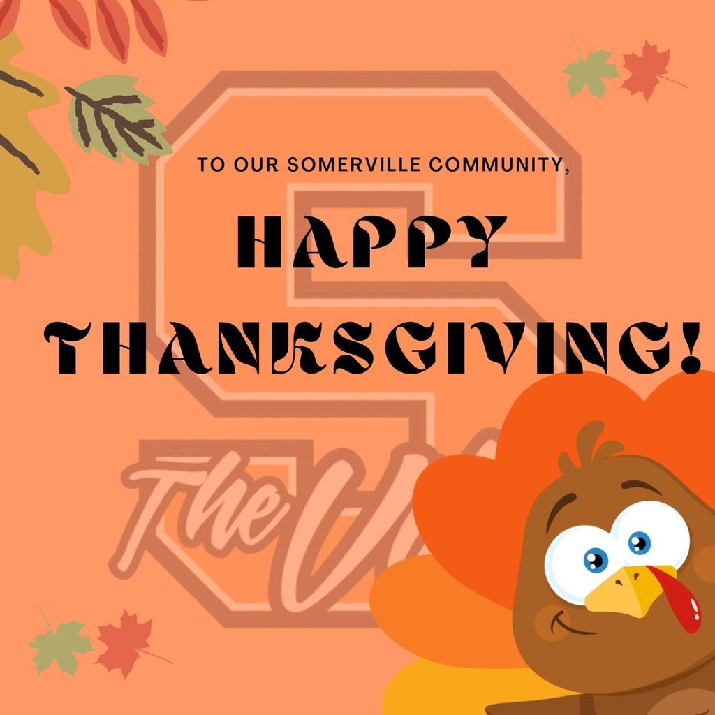 This is a graphic that wishes the Somerville community a Happy Thanksgiving