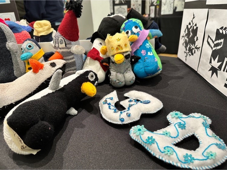 hand sewn penguins and characters 3D